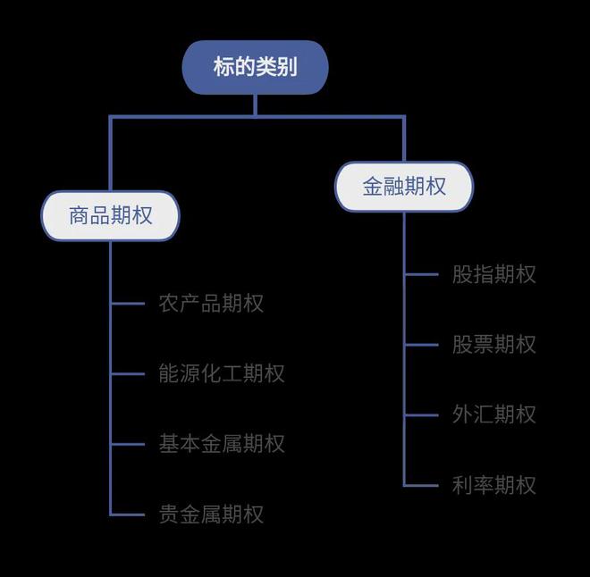 期权标的资产的分类及商品期权的交易场所相关